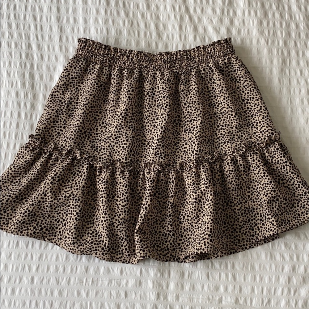 Flowy Leopard Print Mini Skirt - Picture 4 of 4